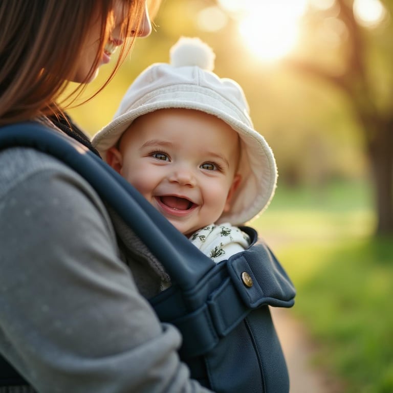 Mutter mit Baby in Trage